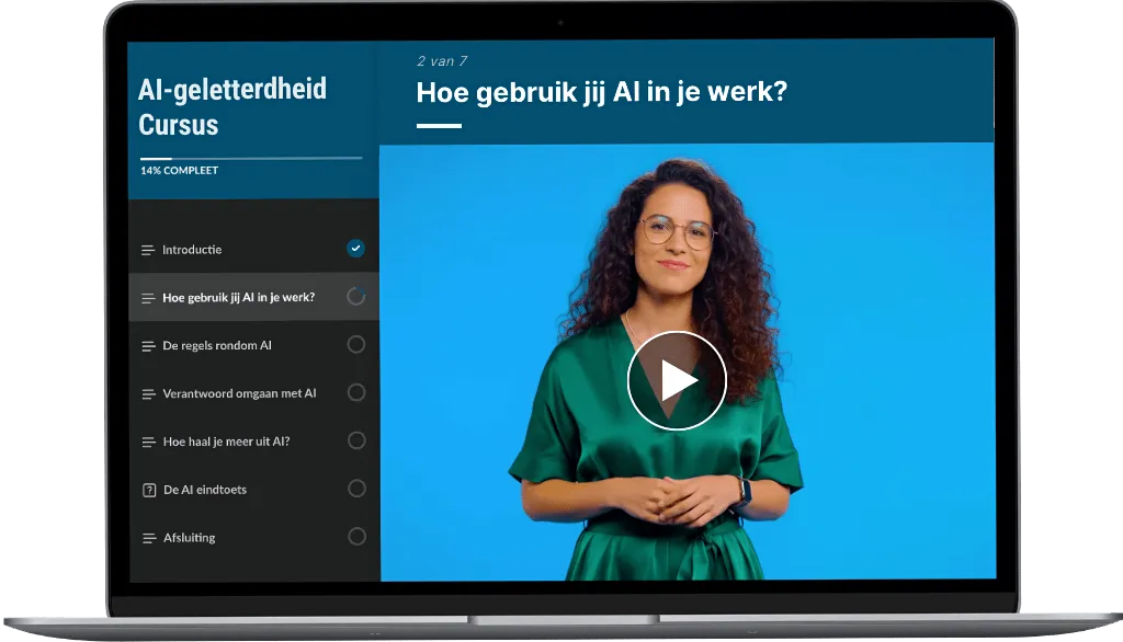 AI-geletterdheid E-learning cursusoverzicht