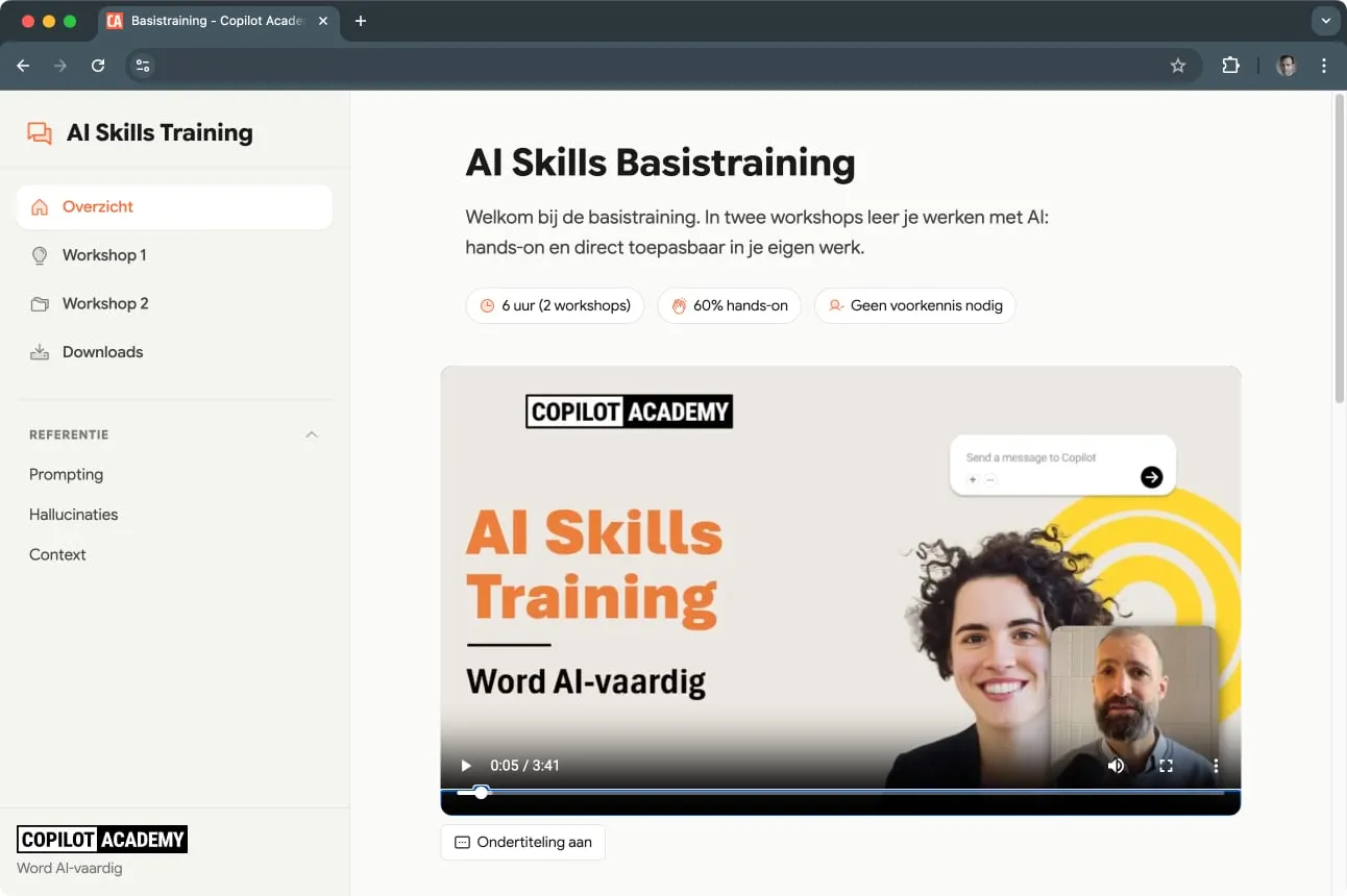 Resource Hub met workshops, video en referentiemateriaal